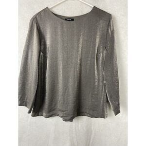 OPUS WOMENS BLOUSE TOP GRAY SHIMMER SIZE EUR 38